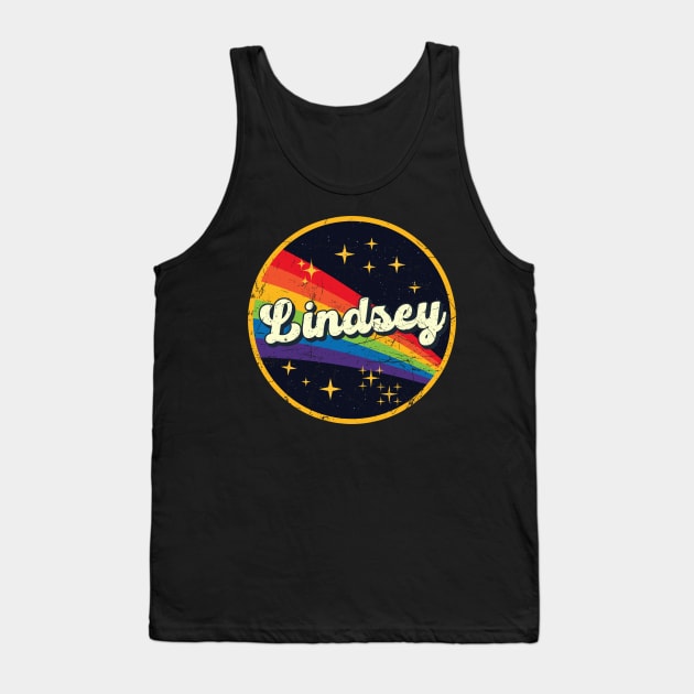 Lindsey // Rainbow In Space Vintage Grunge-Style Tank Top by LMW Art